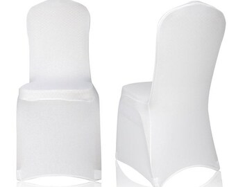 ON SALE Universal White Polyester Spandex Folding Chair Cover Wedding Party