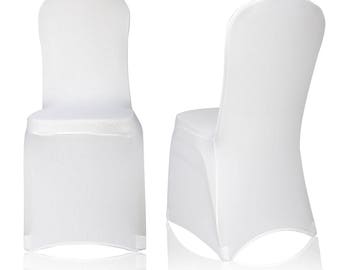 100 Universal White Polyester Spandex Folding Chair Cover Wedding Party