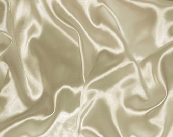 IVORY Premium Bridal Wedding Satin Charmeuse Fabric 60" Wide Sold by the Yard