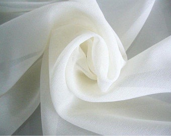 Chiffon fabric roll White (40 yards), Draping