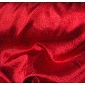 RED Premium Bridal Wedding Satin Charmeuse Fabric 60" Wide Sold by the Yard