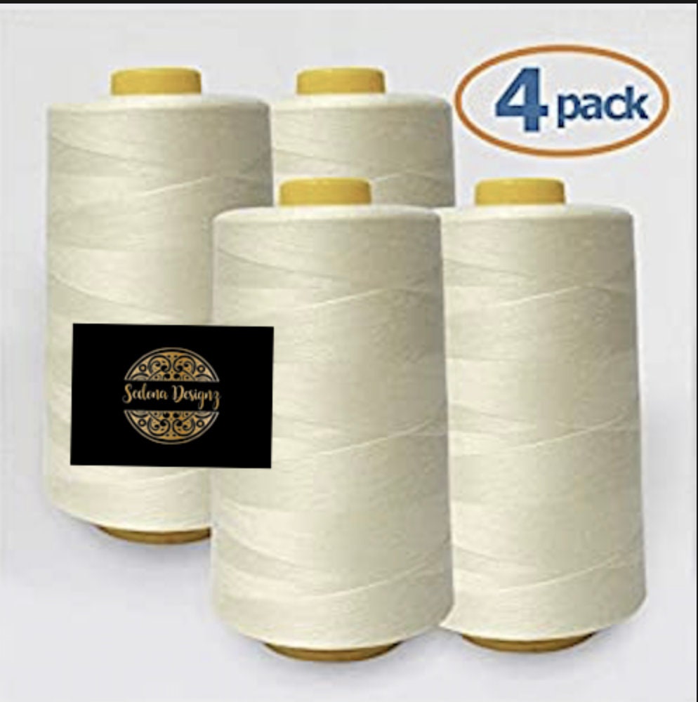  24 Pack Bulk Buy Allary 100% Polyester 200 Yds Sewing Threads  (White)