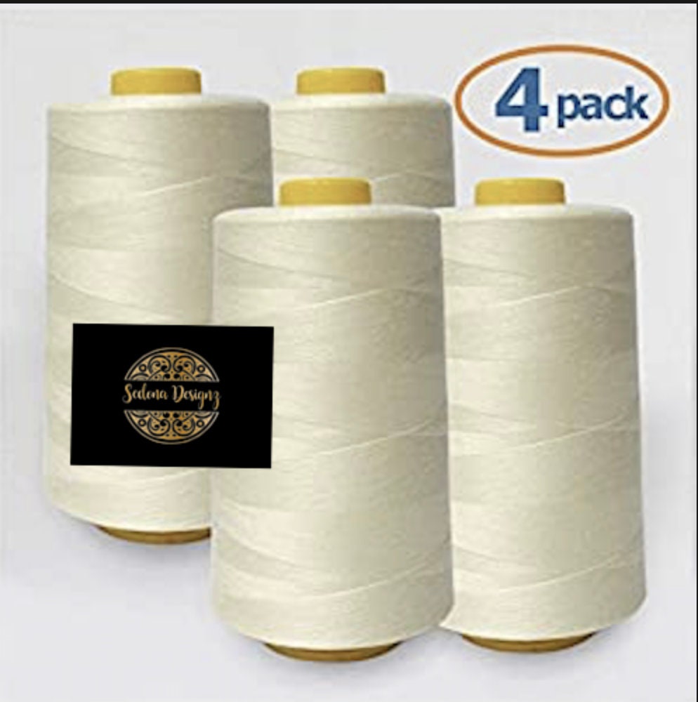 Coats & Clarks Upholstery Thread, heavy duty, great for bear making. Color  100 White