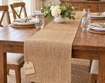 100% Natural Chic Rustic Burlap Jute Table, Aisle Runners 12" x 144" - FREE SHIP
