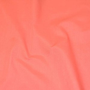 CORAL 60&quot; Wide Premium Cotton Blend Broadcloth Fabric by The Yard