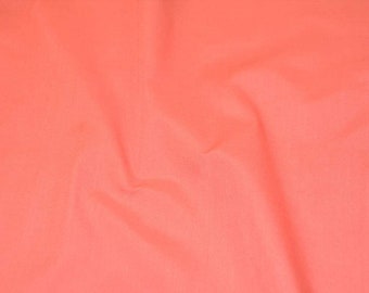 CORAL 60" Wide Premium Cotton Blend Broadcloth Fabric by The Yard