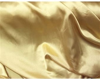 GOLD Premium Bridal Wedding Satin Charmeuse Fabric 60&quot; Wide Sold by the Yard