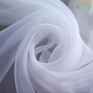 ON SALE 60&quot; Wide (5ft Wide) WHITE Sheer Chiffon Fabric - Perfect for Draping Panels and Masking for Weddings & Events -