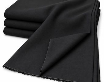 BLACK 60" Wide Premium 100% Cotton Fabric by The Yard