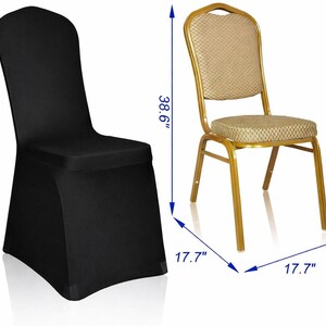 Universal Polyester Spandex Folding Chair Cover Wedding Party - White/Black/Ivory image 8
