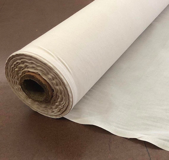 Natural 100% Cotton Muslin Fabric/textile Unbleached Draping Fabric 100  YARDS Continuous60in. Wide 