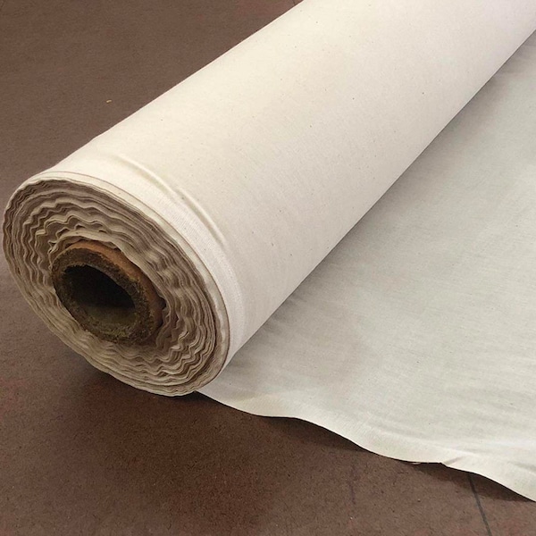 Natural 100% Cotton Muslin Fabric/Textile Unbleached - Draping Fabric - by the yard (60in. Wide)