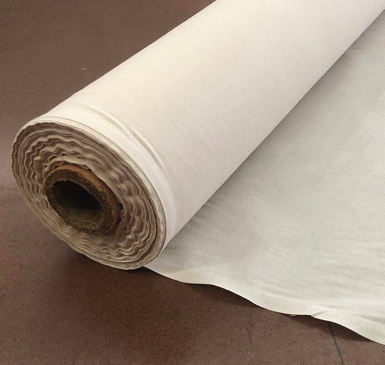 Natural 100% Cotton Muslin Fabric/Textile Unbleached Draping Fabric by the yard 60in. Wide image 1