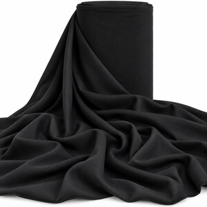 BLACK 60'' Poly Poplin Polyester Superior Quality Fabric by the Yard
