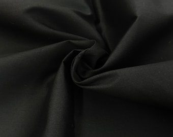 BLACK 60" Wide Premium 100% Cotton Fabric by The Yard