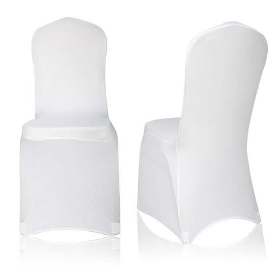 Universal White Polyester Spandex Folding Chair Cover Wedding Party -   Canada