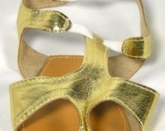 Belly Dance 100% Leather Half Shoe - GOLD