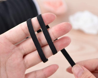 Knitted Elastic 1/4'' Wide 288 Yards - BLACK