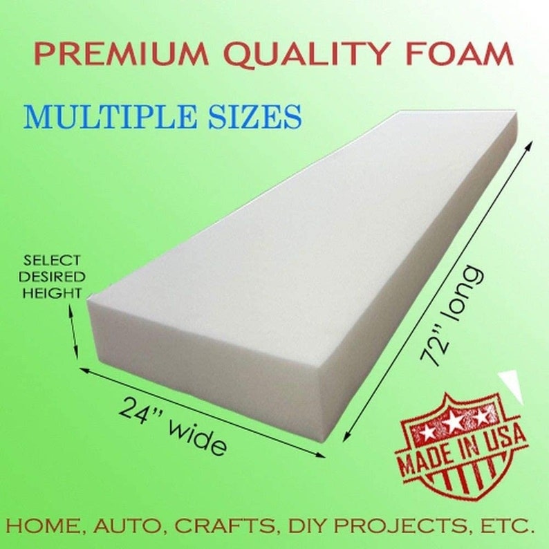 Medium Density Upholstery Seat Foam Cushion Replacement, Home, Auto, Crafts Etc bild 1