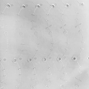 WHITE - 60&quot; Wide Poly Cotton Broadcloth All Over Embroidery Eyelet Fabric by the yard