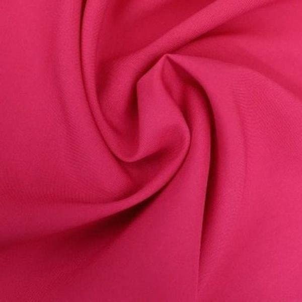 FUCHSIA 60'' Poly Poplin Polyester Superior Quality Fabric by the Yard
