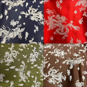 Chinese Dragon Brocade Fabric Sold by The Yard, 45 Inches