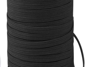 Braided Elastic 3/8'' Wide 144 Yards - BLACK