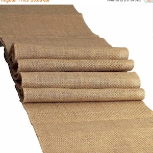 100% Natural Chic Rustic Burlap Jute Table, Aisle Runners 12&quot; x 96&quot; - FREE Ship
