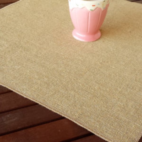 14" x 14" Square 100%  Natural Jute Burlap Placemats