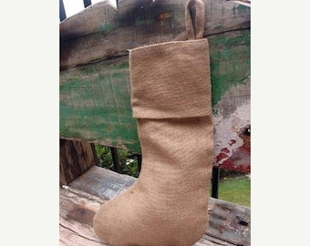 ON SALE Burlap Jute Christmas Stockings, 16-inch, 6-pack (Natural) - FREE Shipping