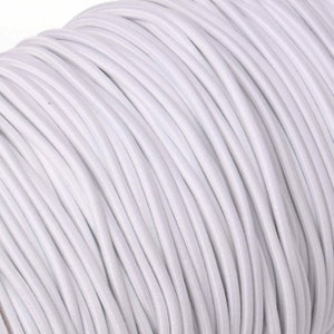 Round Elastic Trim / Stretch Bungee String (2mm - 3mm 1/8" cord) for Face Mask