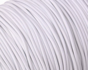 Round Elastic Trim / Stretch Bungee String (2mm - 3mm 1/8" cord) for Face Mask