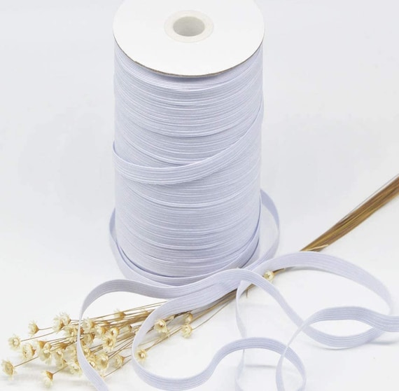 Braided Elastic 3/8'' Wide 144 Yards - White