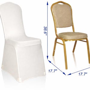 Universal Polyester Spandex Folding Chair Cover Wedding Party - White/Black/Ivory image 9