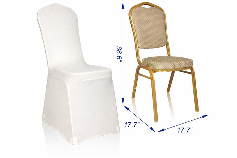 Universal Polyester Spandex Folding Chair Cover Wedding Party - White/Black/Ivory image 9