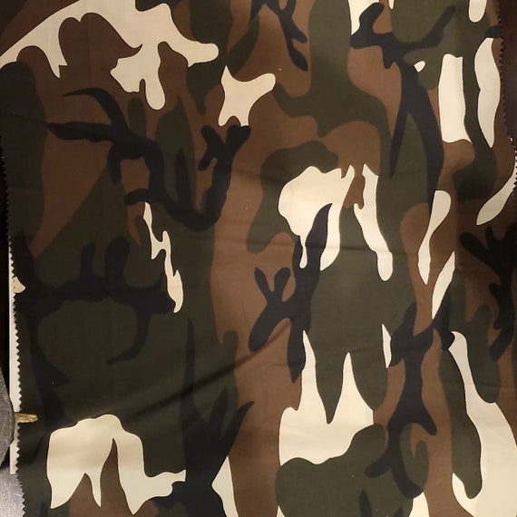 Army Camouflage 100% Cotton Print Fabric 60” Wide Material DIY for clothing face masks crafts quilting