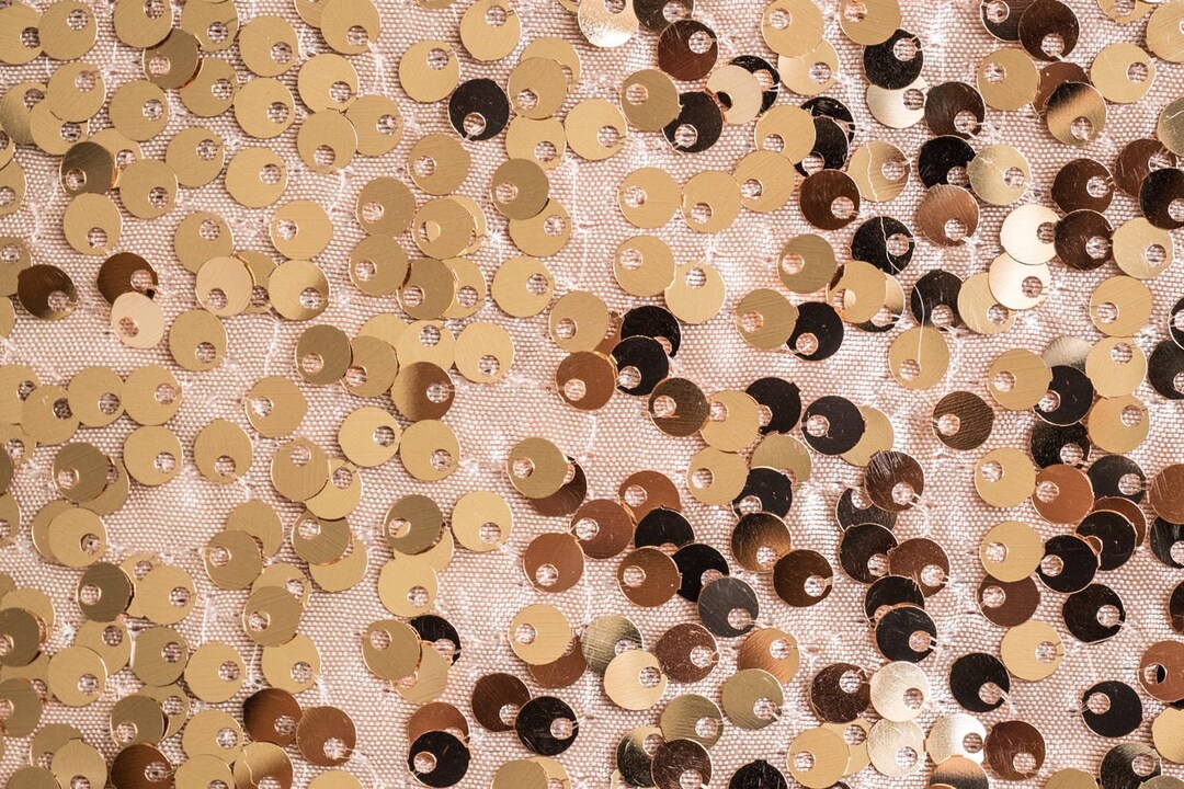 ROSE Sequin Tafetta Fabric by the Yard Etsy