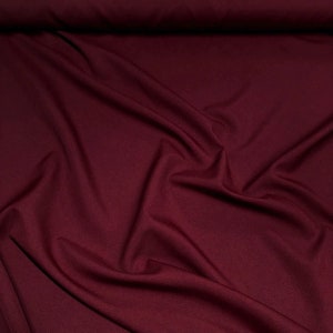 BURGUNDY 60&#39;&#39; Poly Poplin Polyester Superior Quality Fabric by the Yard