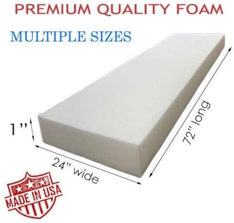 Medium Density Upholstery Seat Foam Cushion Replacement, Home, Auto, Crafts Etc bild 3