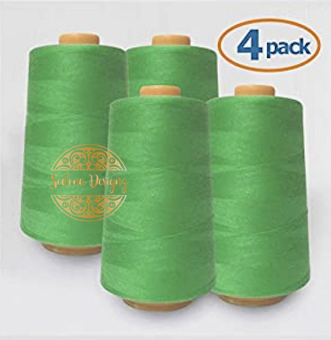 Lime Thread 4 PACK of 6000 Yard (each) Spools LIME GREEN Sewing Thread All Purpose ...