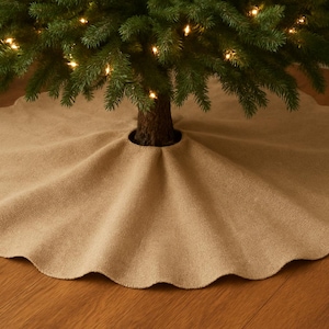 Christmas 100% Natural Jute Burlap Tree Skirt 60 inches Diameter - FREE SHIPPING