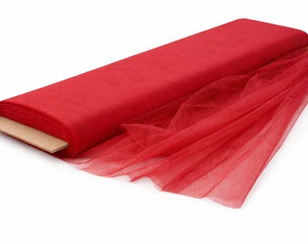 RED Polyester Tulle Fabric Bolt 54 inch 40 Yards