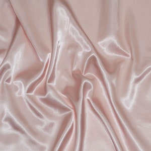BLUSH PINK Premium Bridal Wedding Satin Charmeuse Fabric 60&quot; Wide Sold by the Yard