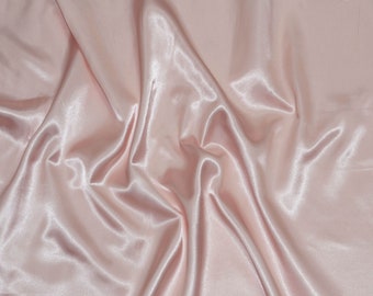 BLUSH PINK Premium Bridal Wedding Satin Charmeuse Fabric 60" Wide Sold by the Yard