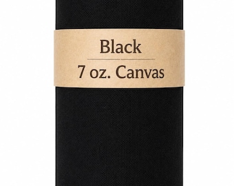 ON SALE Cotton Duck Canvas Natural 7oz. 60 Inch Wide by the yard - BLACK