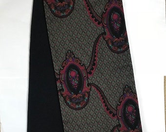 Vintage USA wool reversible scarf 3265