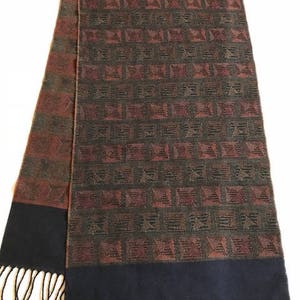 Vintage Made in Germany Merino wool scarf 1870 image 1