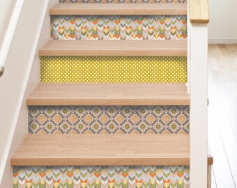 15steps Stair Riser Vinyl Strips Removable Sticker Peel Etsy