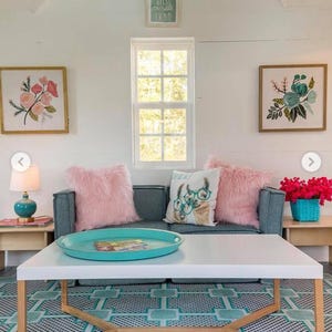 Palm Beach Removable Peel and Stick Temporary Decorative Vinyl Floor Decal Stickers Tile