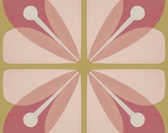 SAMPLE - Bloom Removable Peel and Stick Temporary Decorative Vinyl Floor Decal Stickers Tile